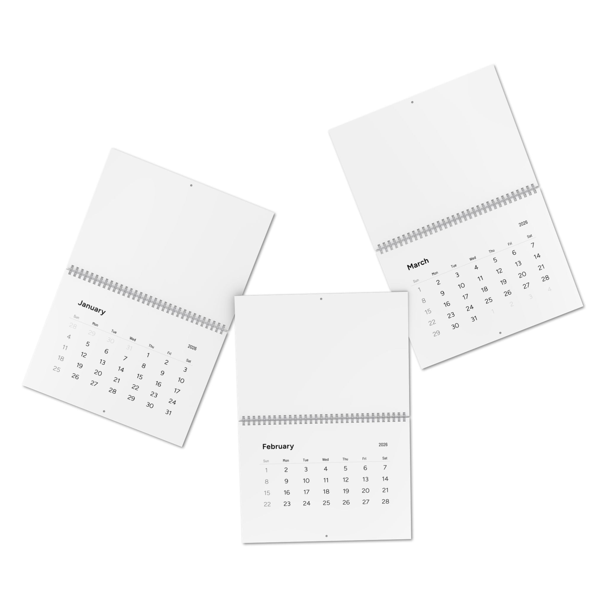 Curated Artwork 2026 Wall Calendar | Premium 250gsm, Gloss or Matte Finish