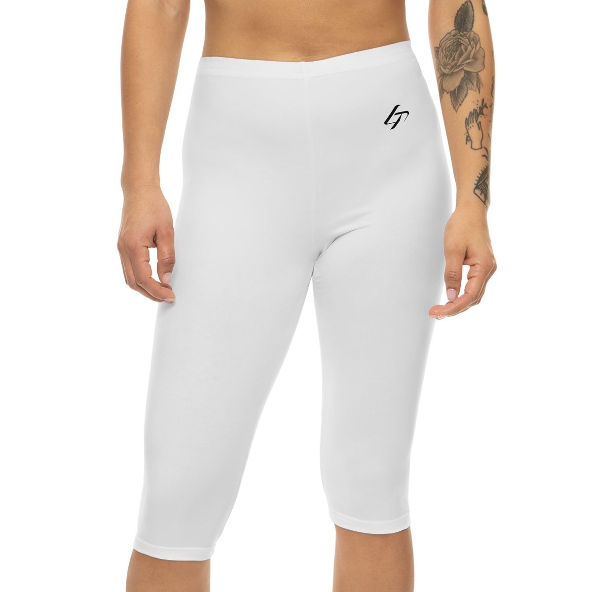 White Capri Leggings