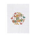 Love Is Groovy Blanket | Retro Valentine 70s Bubble Font, Vintage Romance