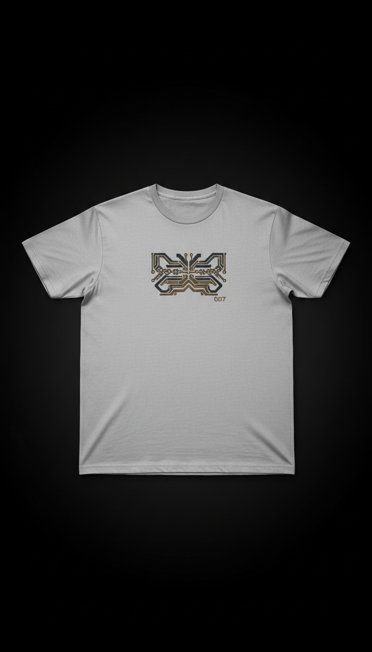 Pale Silver Collector’s Tee With Bronze Accent